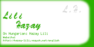 lili hazay business card